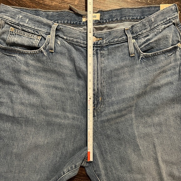 Madewell The Mom Blue Jeans Womens 36 High Rise 100% Cotton Plus size Capri - Picture 9 of 11